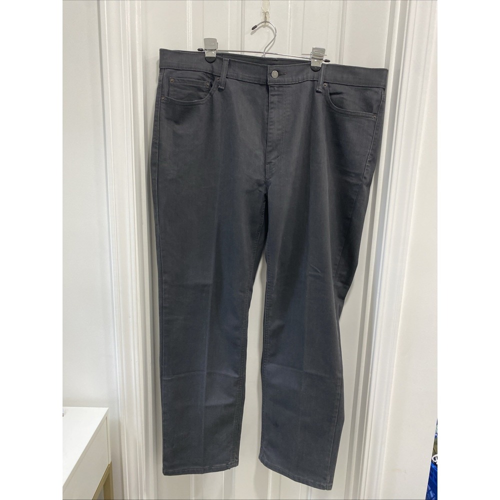 Levis 541 Mens Black Jeans 42x32 Athletic Taper Fit Stretch Denim Pants